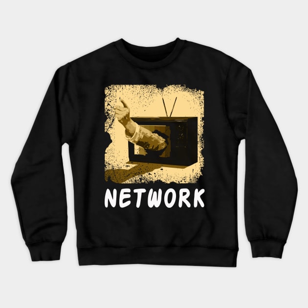 Prophetic NETWORKs Threads Tees Inspired by Howard Beale, Wear the Words of Media Revolution Crewneck Sweatshirt by JaylahKrueger